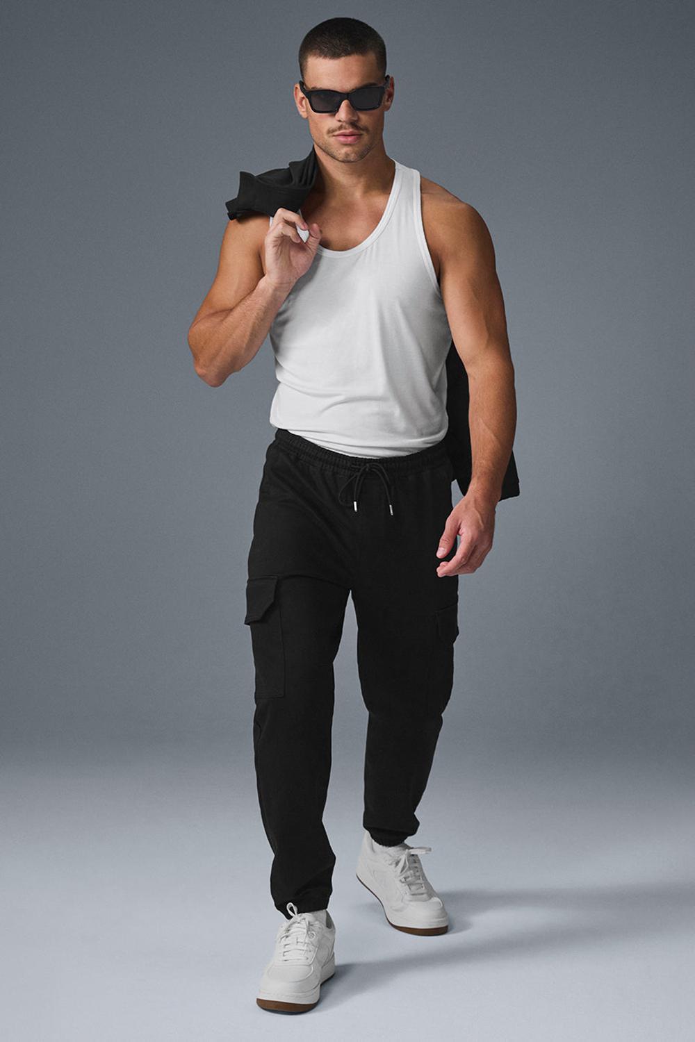 Black Alo Yoga Edition Sueded Men Jogger | KSA  XWS382054
