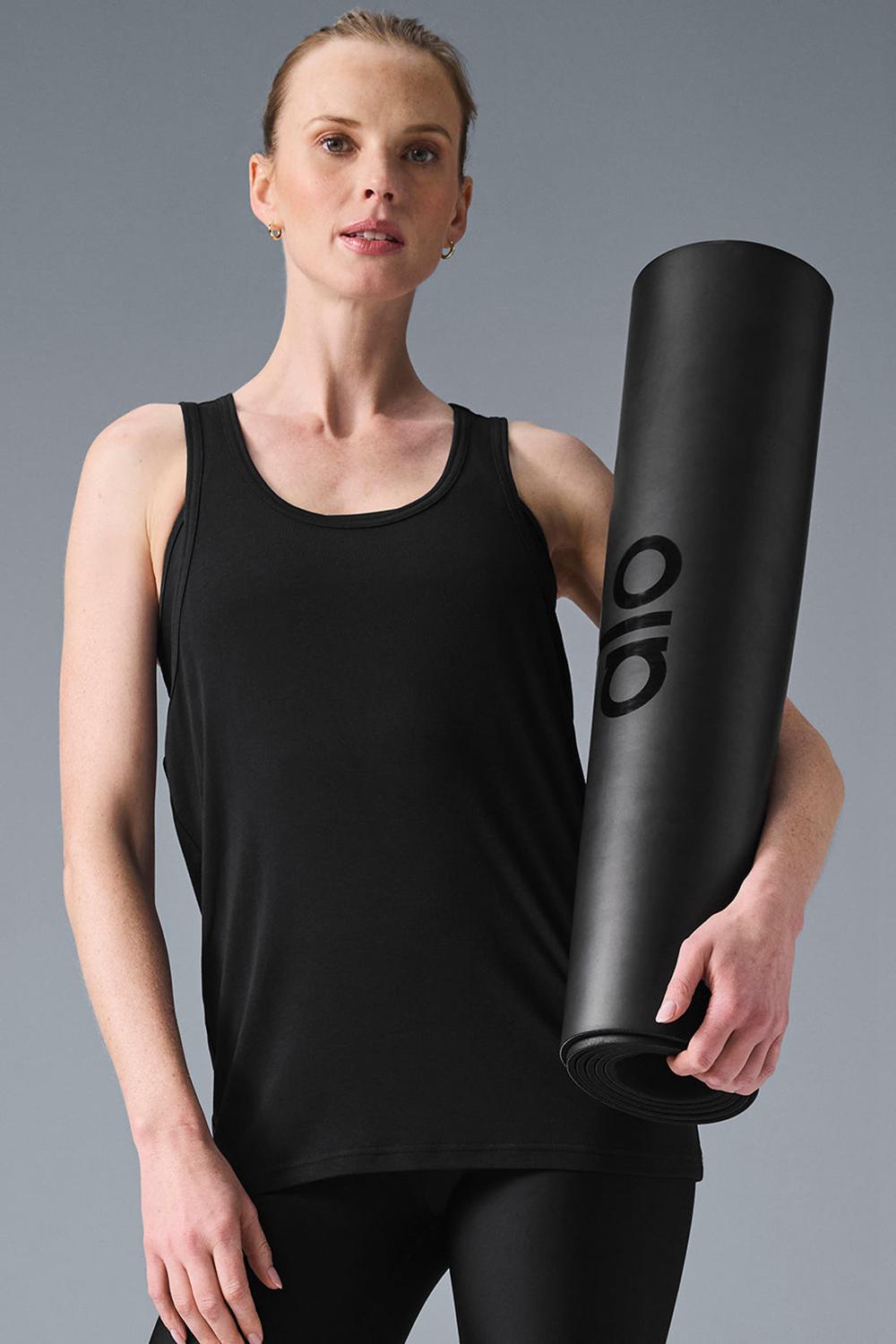 Black Alo Yoga Everyday Modal Rib Women Tank | KSA  KGO075824