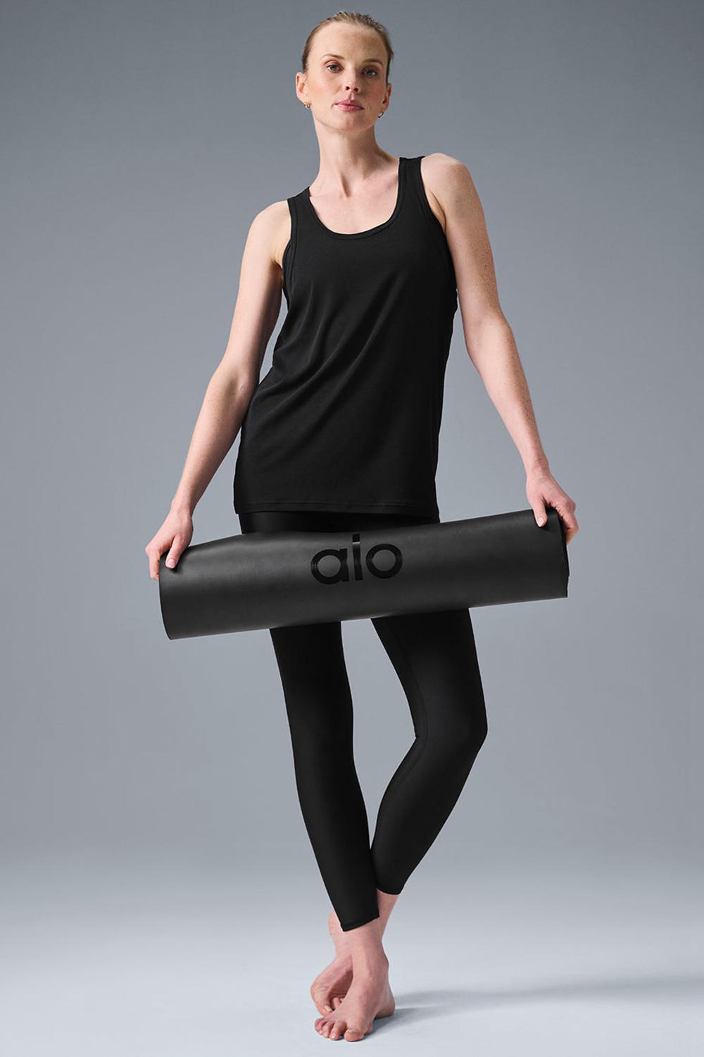 Black Alo Yoga Everyday Modal Rib Women Tank | KSA  KGO075824