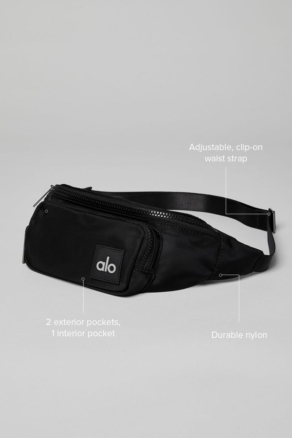 Black Alo Yoga Explorer Fanny Pack Men Bum Bags | KSA  AKR791650