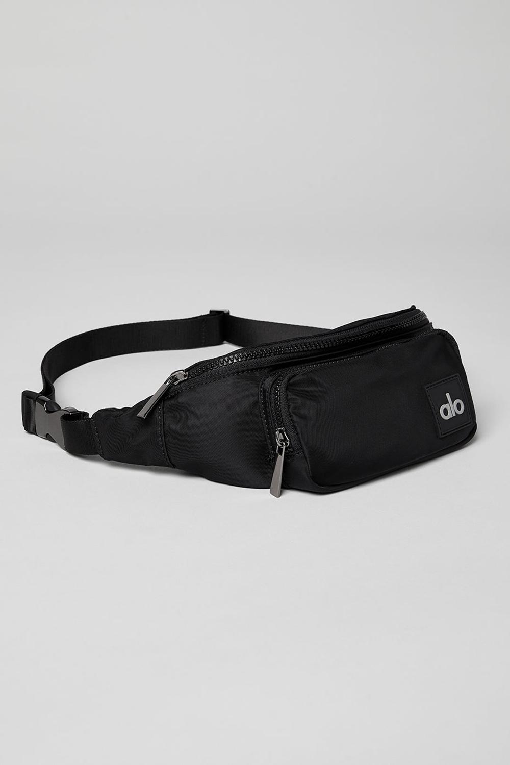 Black Alo Yoga Explorer Fanny Pack Men Bum Bags | KSA  AKR791650