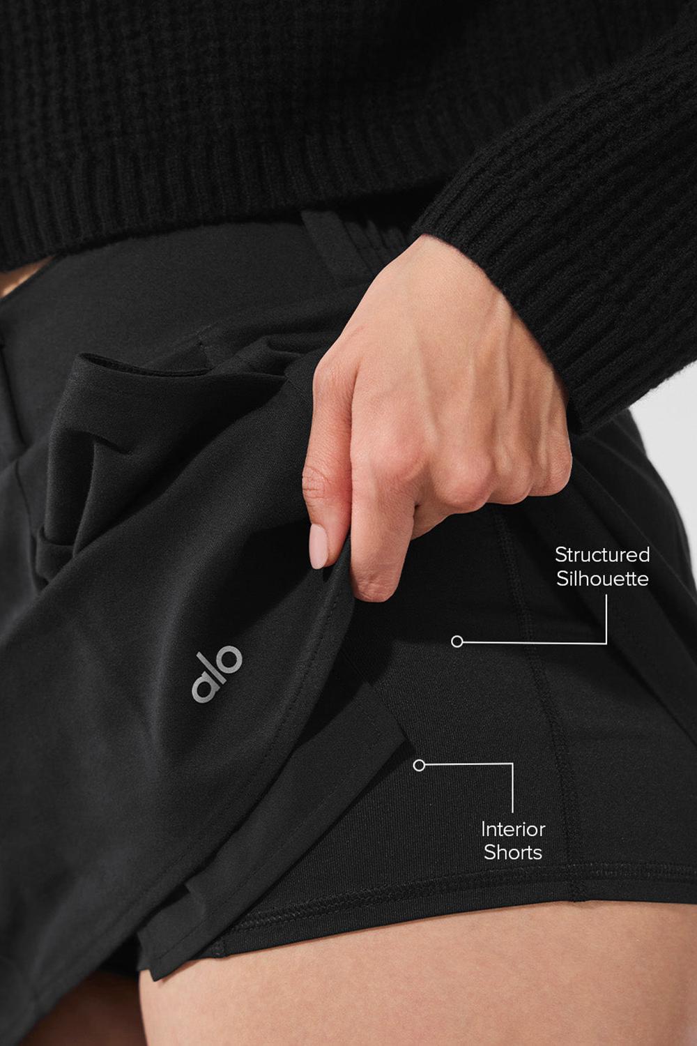 Black Alo Yoga Good Days Mini Women Skirt | KSA  RIU920854