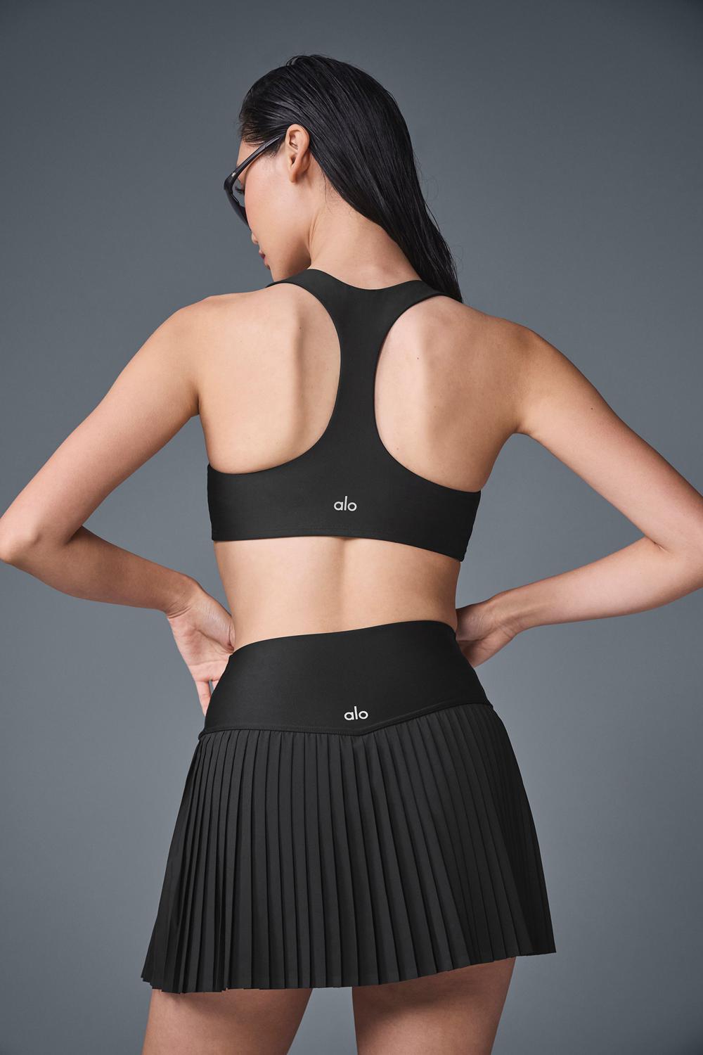 Black Alo Yoga Grand Slam Tennis Women Skirt | KSA  JMA186327