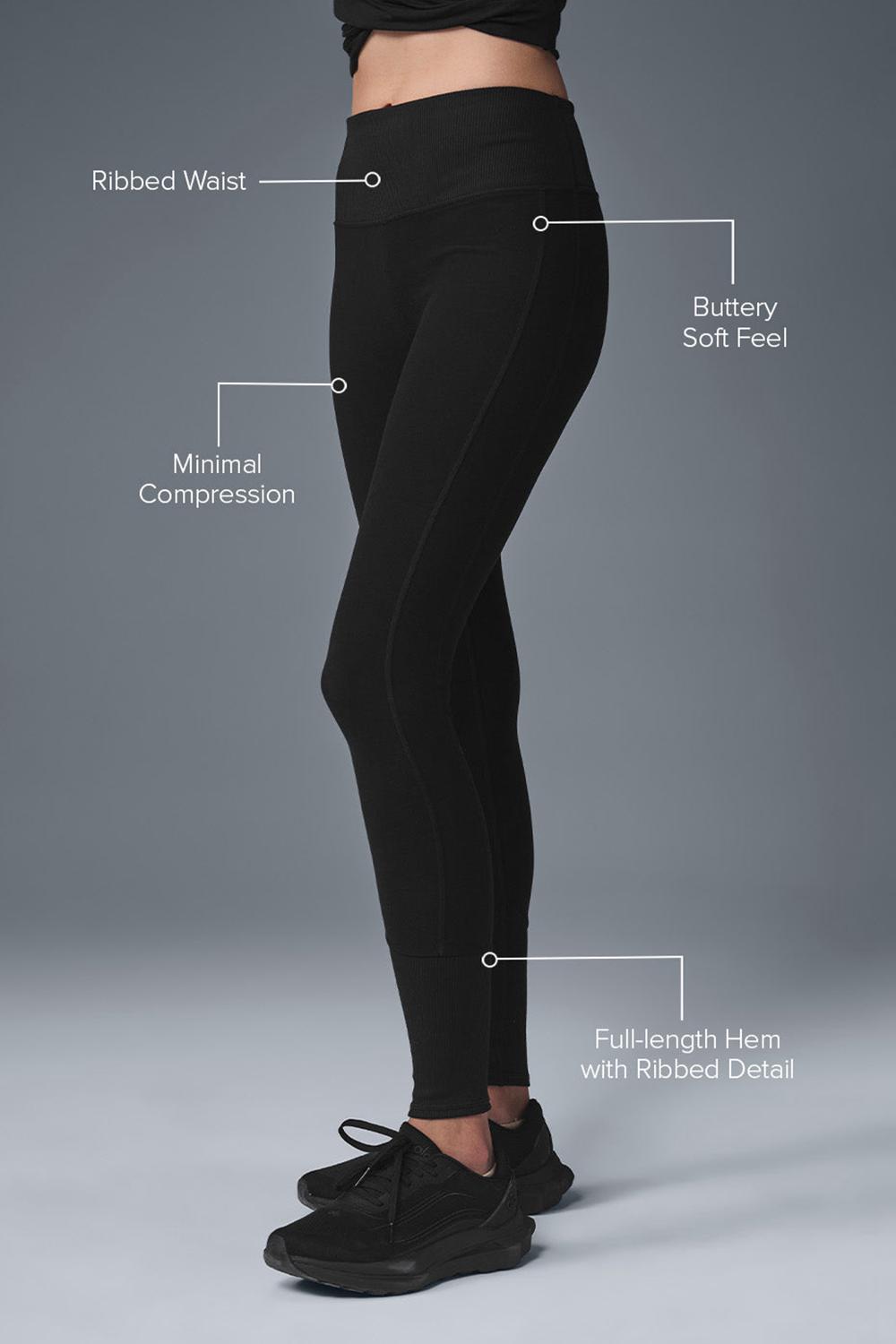 Black Alo Yoga High-Waist Alosoft Lounge Women Legging | KSA  IGU832019