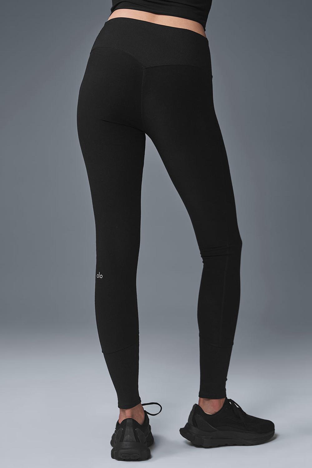 Black Alo Yoga High-Waist Alosoft Lounge Women Legging | KSA  IGU832019