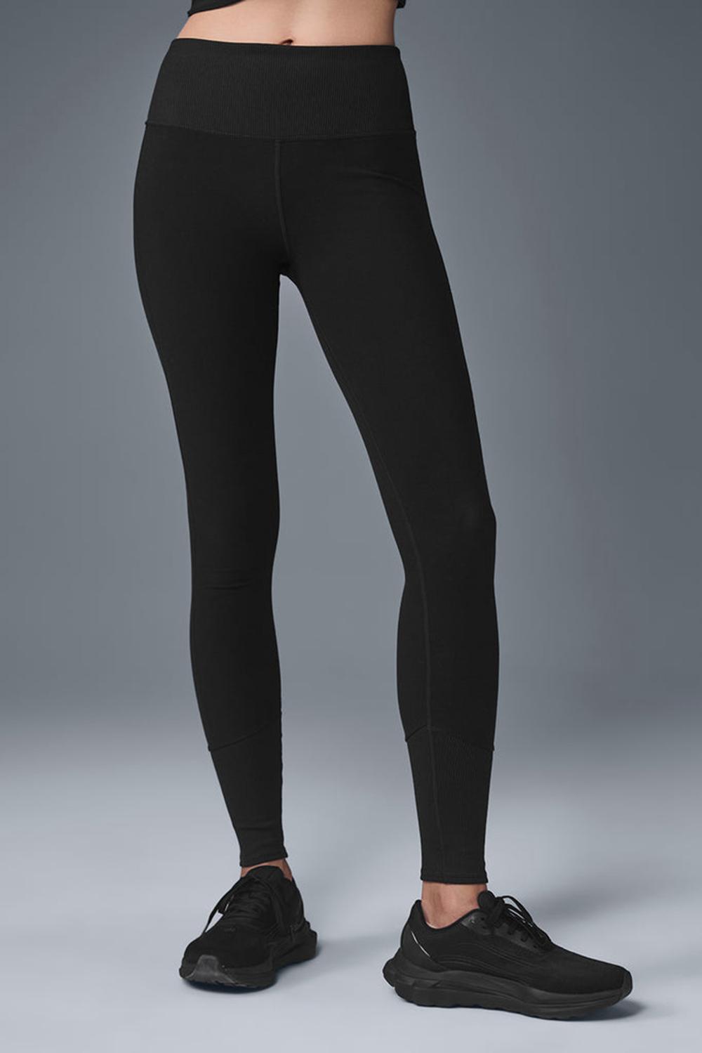Black Alo Yoga High-Waist Alosoft Lounge Women Legging | KSA  IGU832019