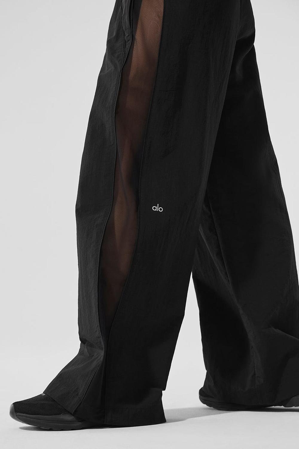 Black Alo Yoga High-Waist Origin Wide Leg Track Women Pant | KSA  QIE475608