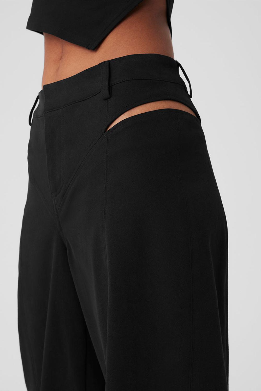 Black Alo Yoga High-Waist Risk Taker Women Pant | KSA  BPY073869