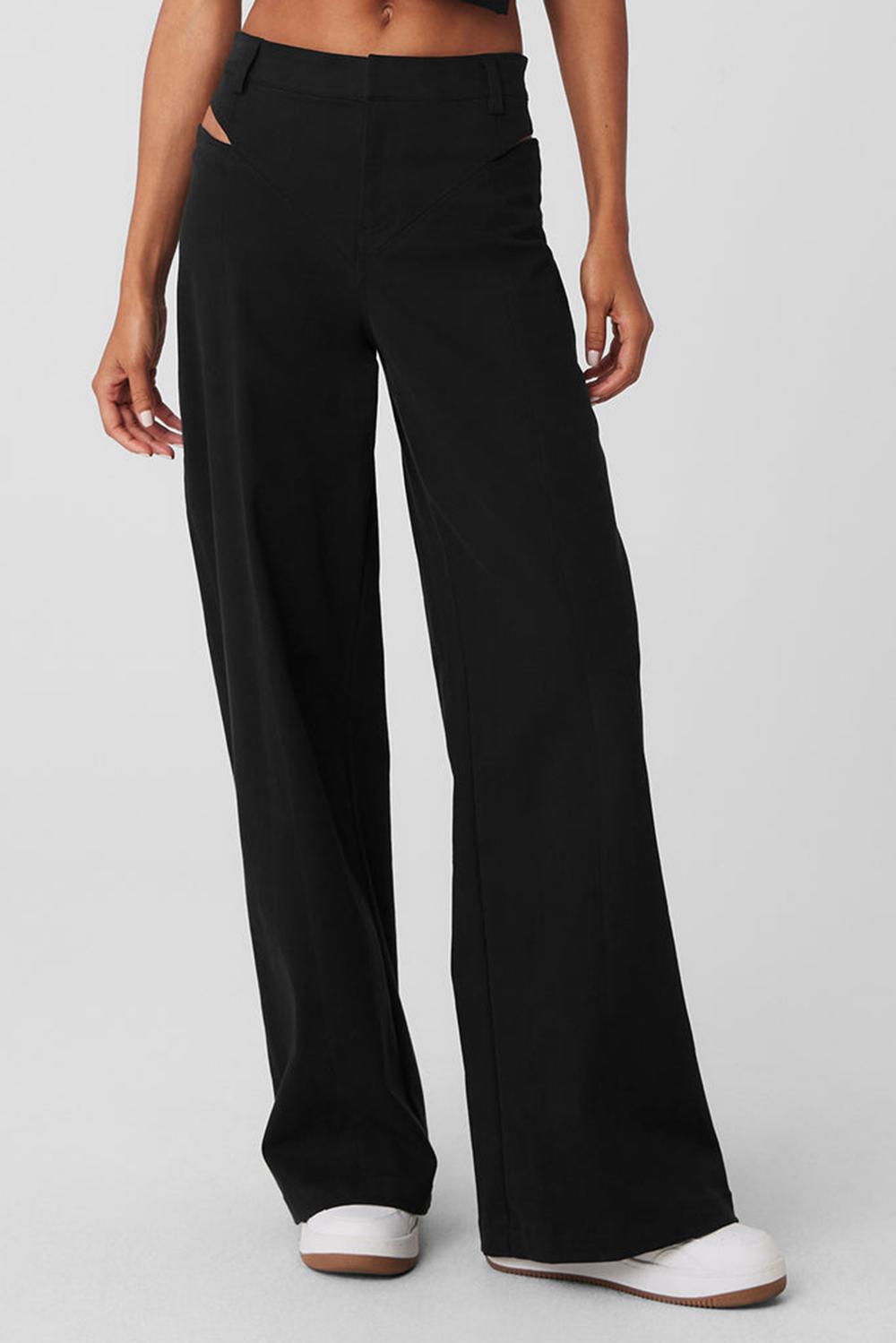 Black Alo Yoga High-Waist Risk Taker Women Pant | KSA  BPY073869