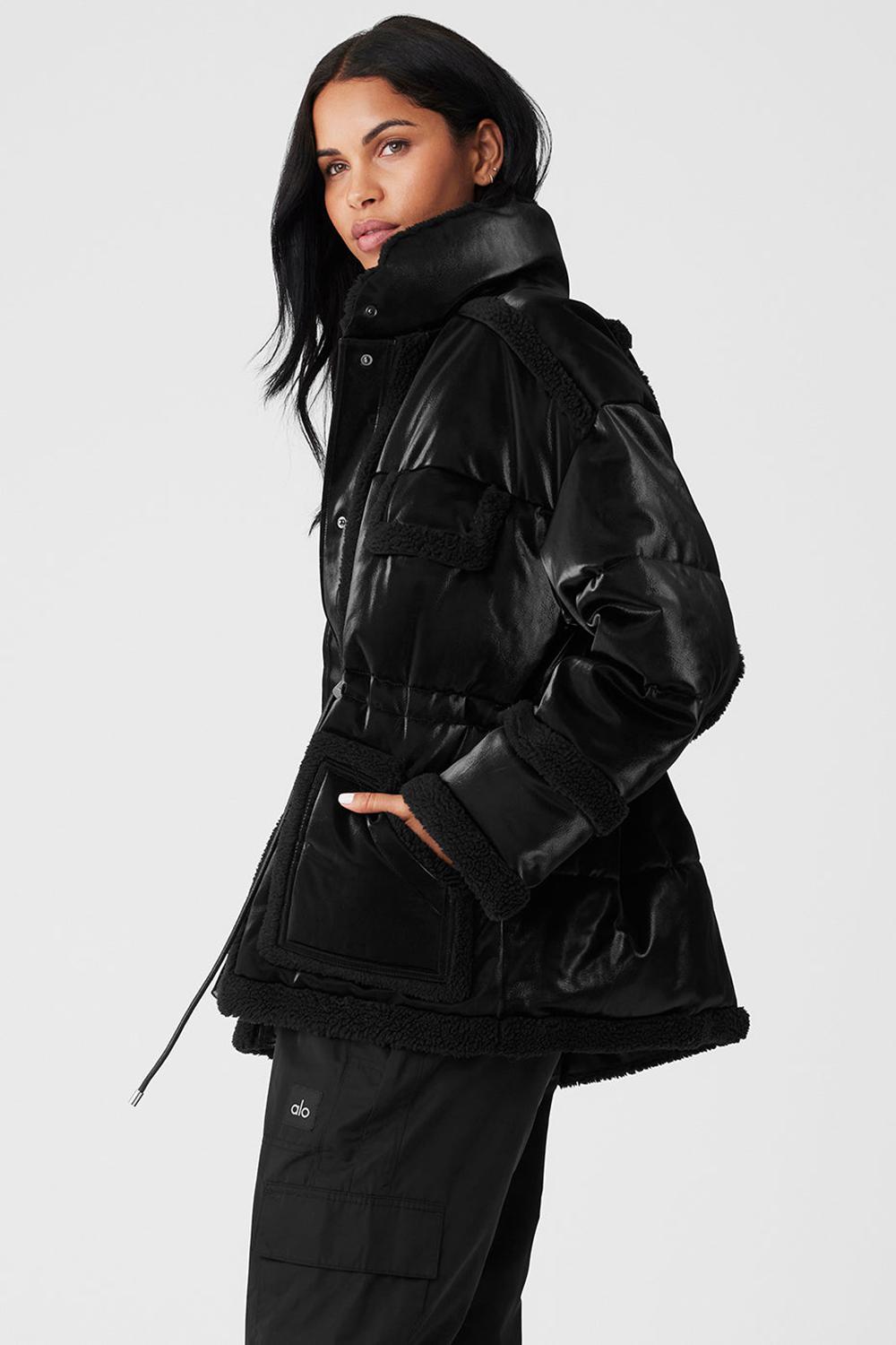 Black Alo Yoga Ice Breaker Women Jacket | KSA  RAK201789