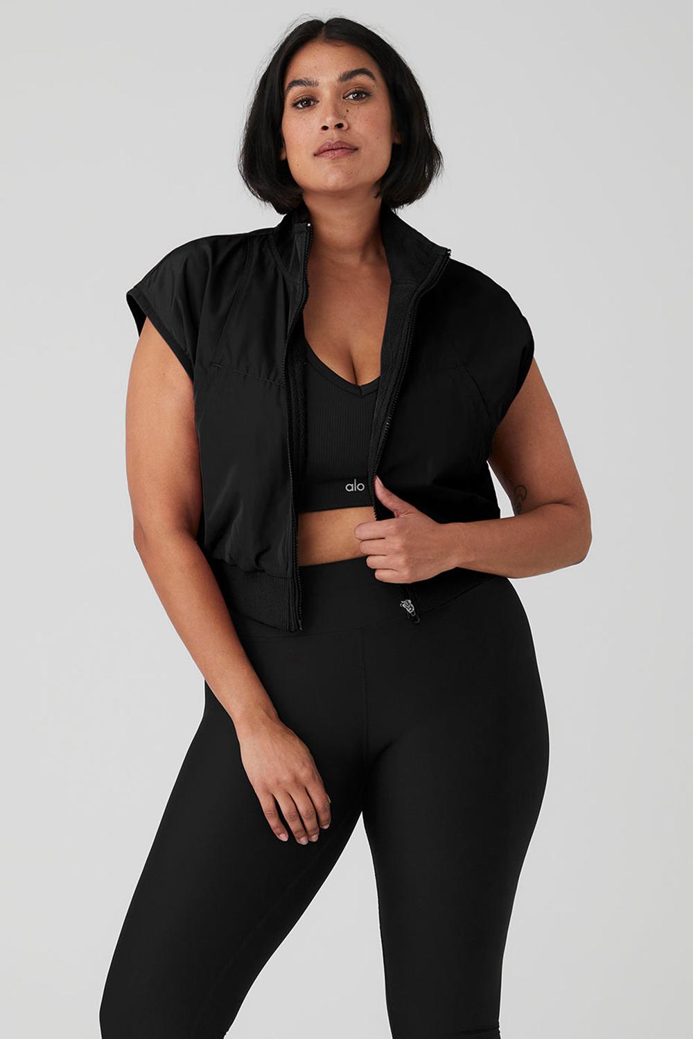 Black Alo Yoga In Motion Women Vest | KSA  UOG147286