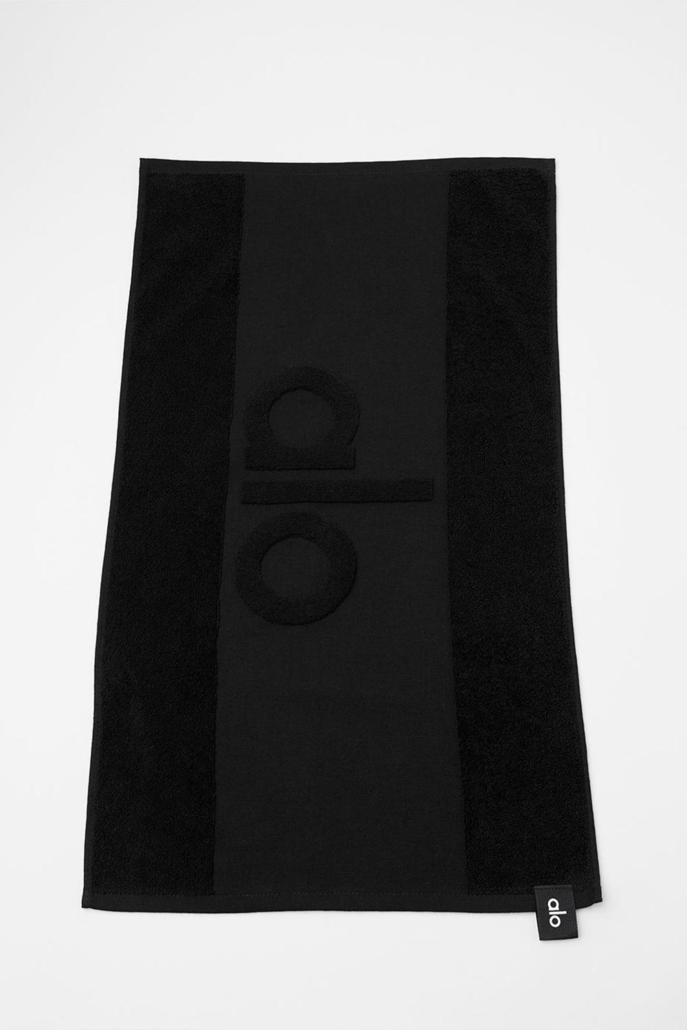 Black Alo Yoga Keep It Cool Gym Men Towel | KSA  NQE143869