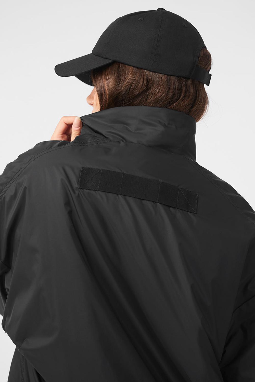 Black Alo Yoga Latitude Light Weight 1/2 Zip Pullover Women Jacket | KSA  LBC430596