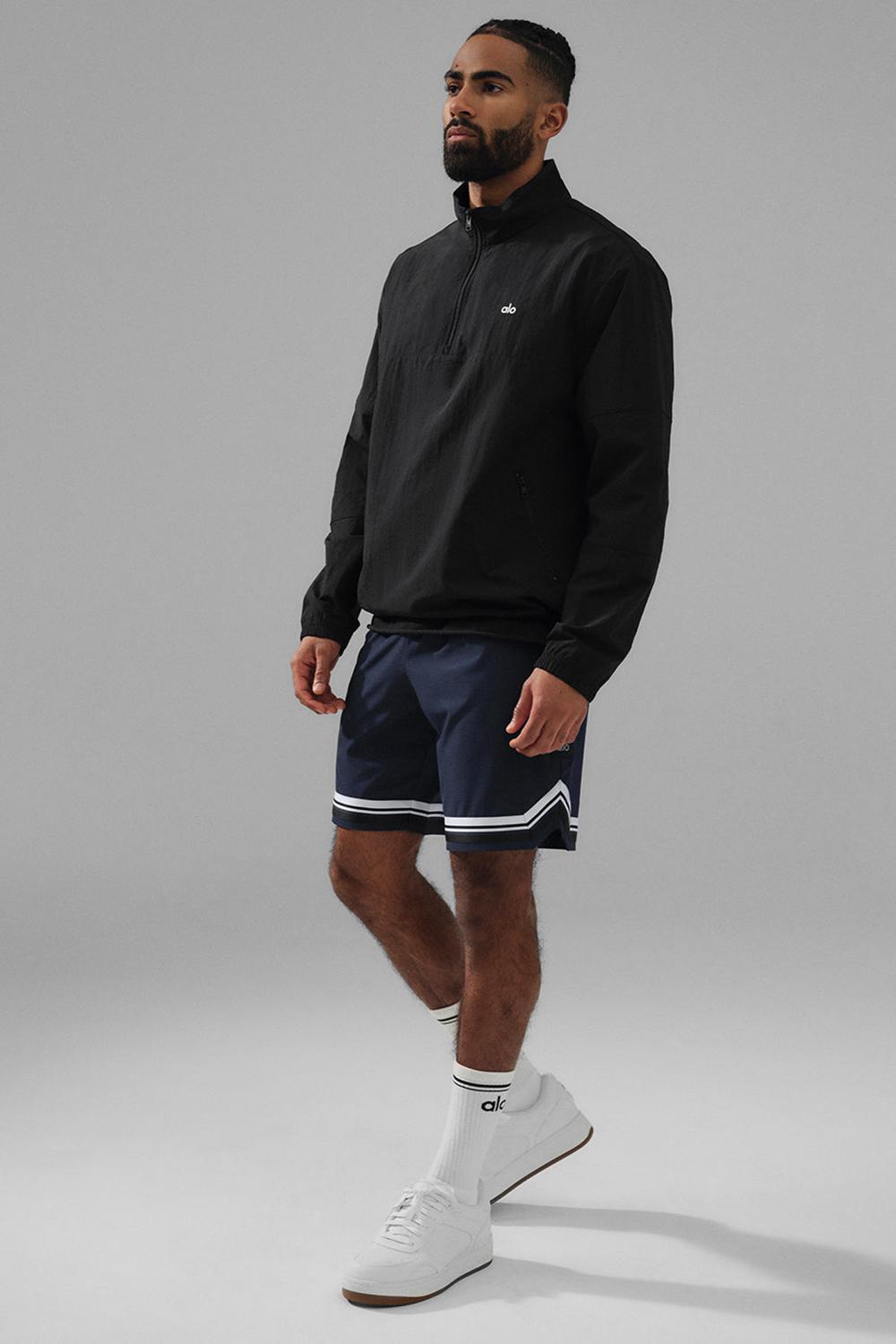 Black Alo Yoga Lightweight Takeaway Track Men Pullover | KSA  DTS439127