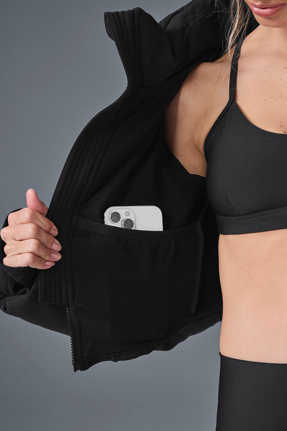 Black Alo Yoga Main Act Corset Women Puffer Jacket | KSA  VPR348710