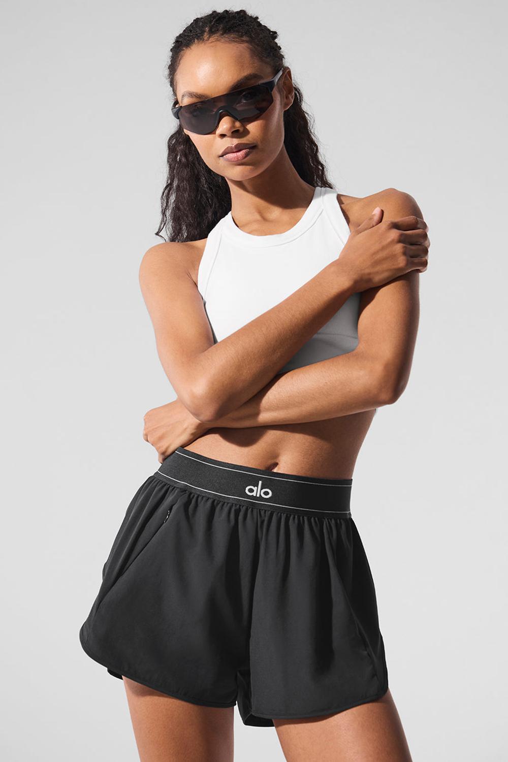 Black Alo Yoga Match Point Women Short | KSA  QDF186409