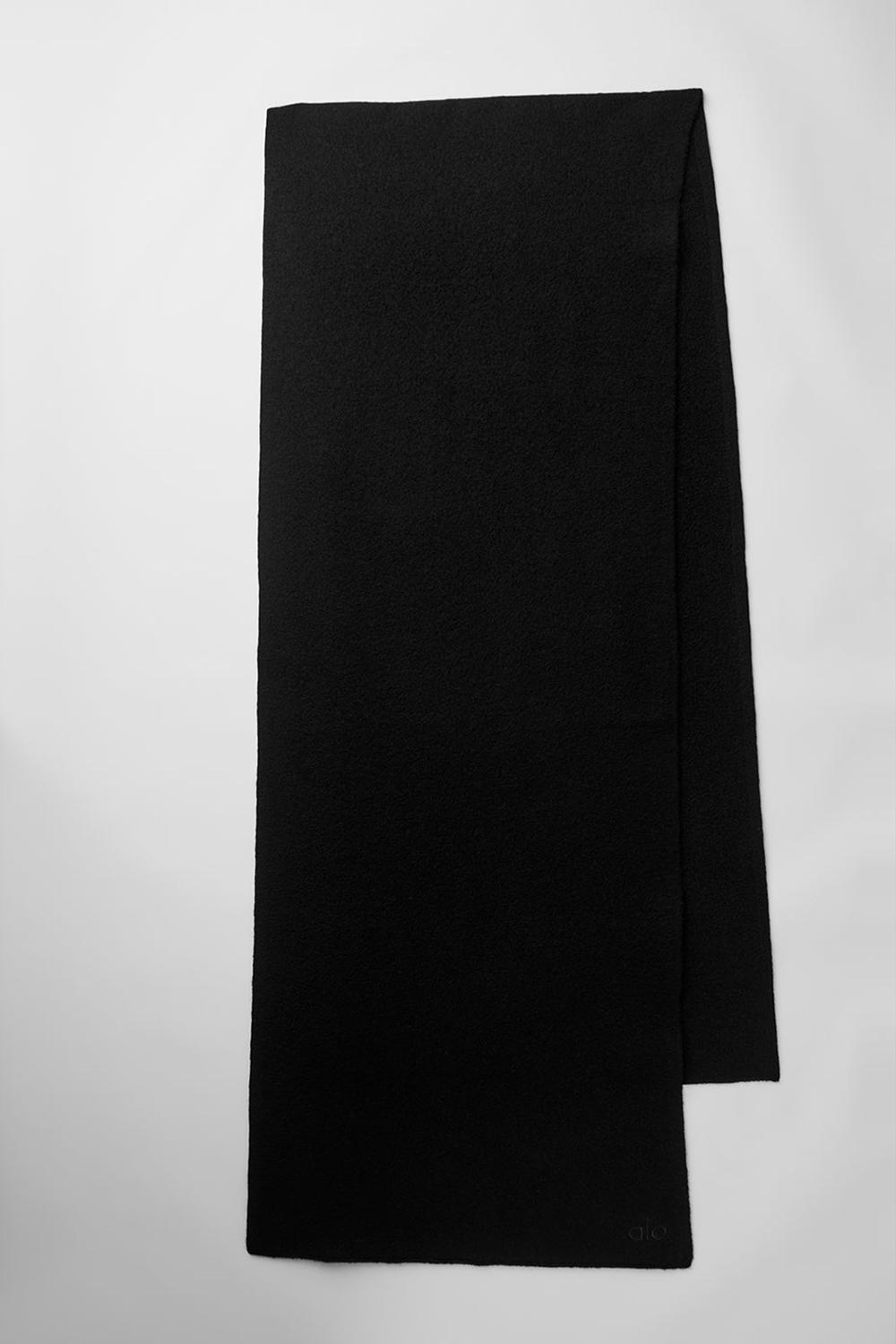 Black Alo Yoga Merino Wool Oversized Women Scarf | KSA  ZAK843562