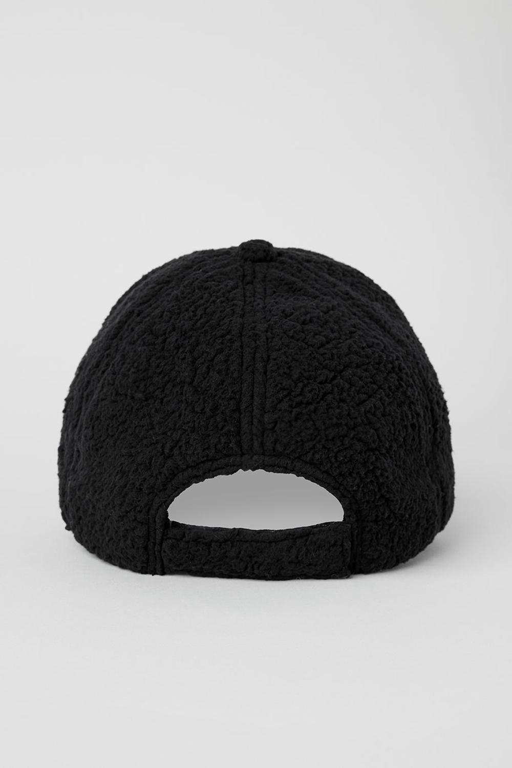Black Alo Yoga Micro Sherpa Off-Duty Men Cap | KSA  TJX560421
