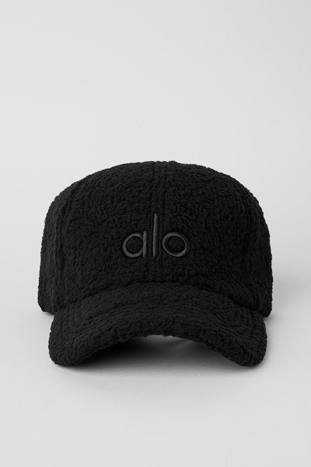 Black Alo Yoga Micro Sherpa Off-Duty Men Cap | KSA  TJX560421