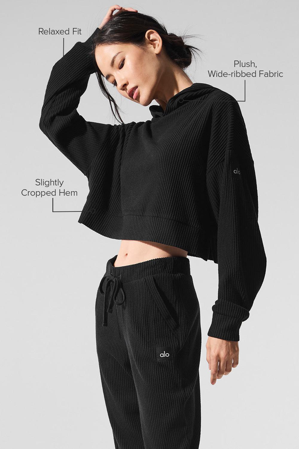 Black Alo Yoga Muse Women Hoodie | KSA  TIV489527