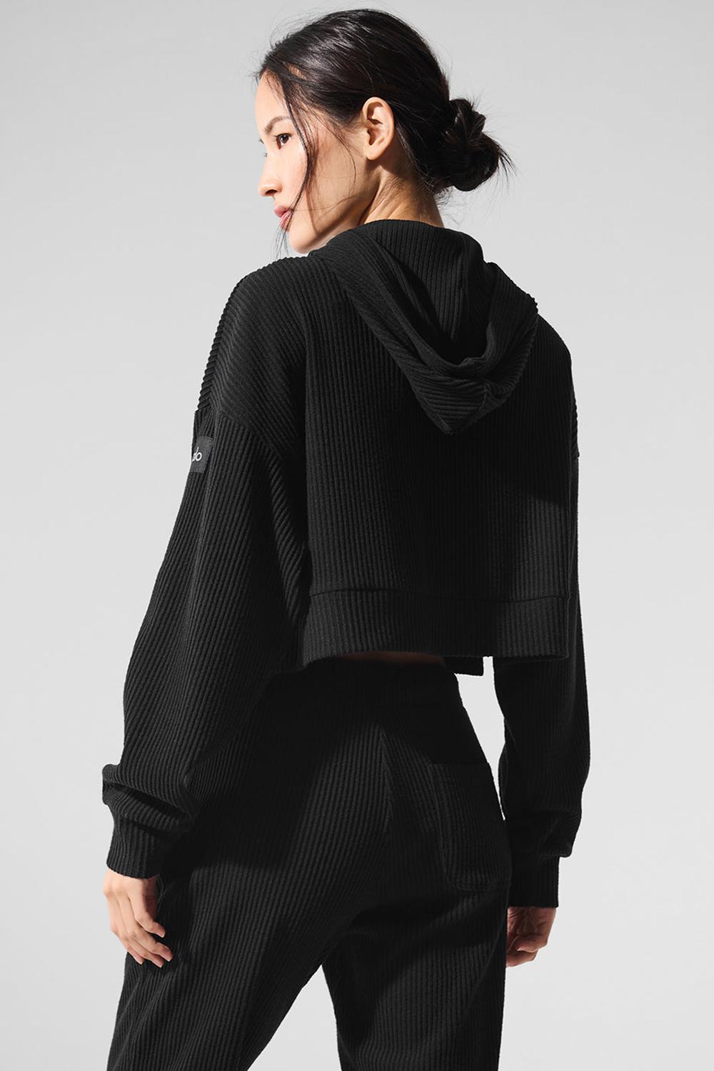 Black Alo Yoga Muse Women Hoodie | KSA  TIV489527