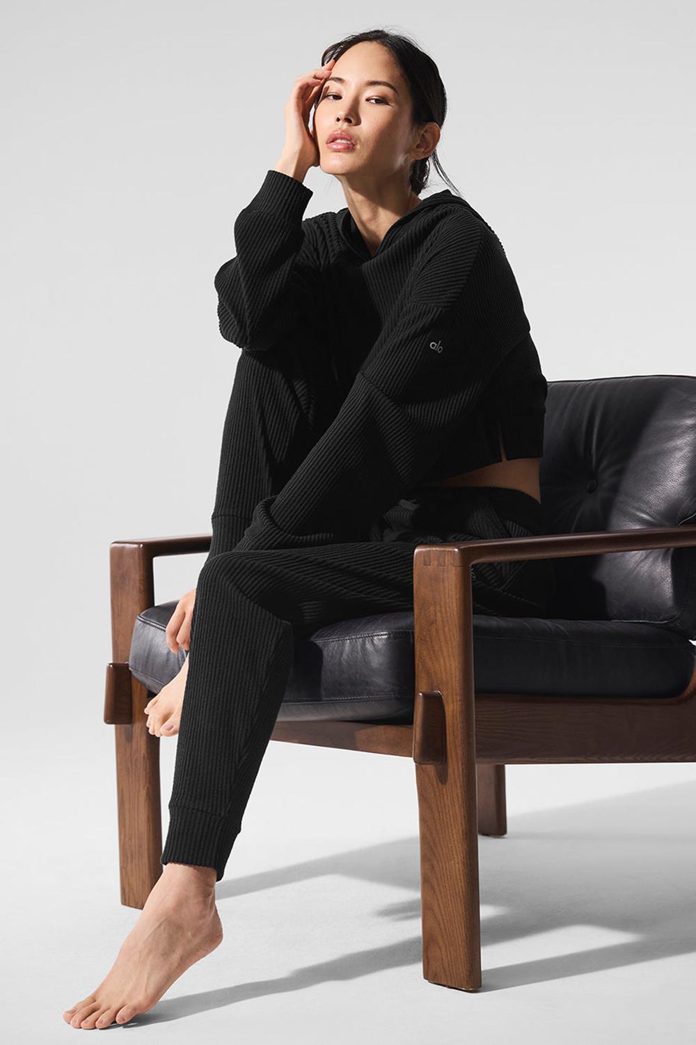 Black Alo Yoga Muse Women Hoodie | KSA  TIV489527