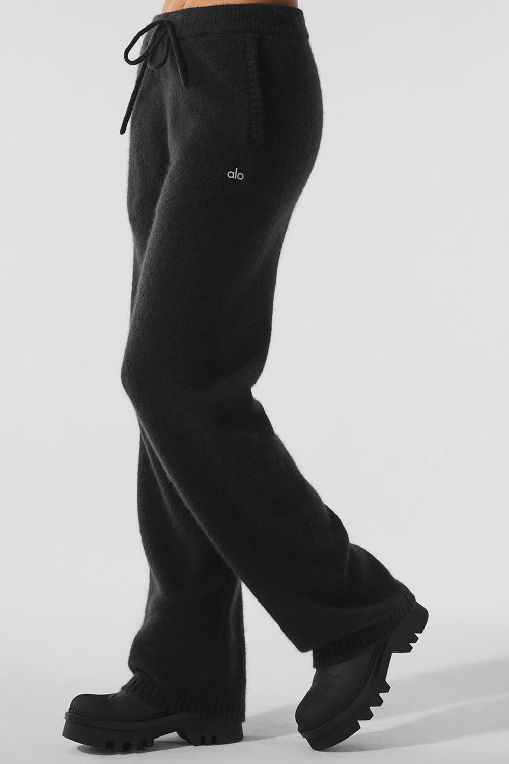 Black Alo Yoga New Class Cashmere Women Sweatpant | KSA  UTI283496