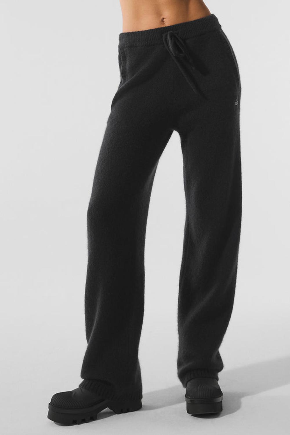 Black Alo Yoga New Class Cashmere Women Sweatpant | KSA  UTI283496