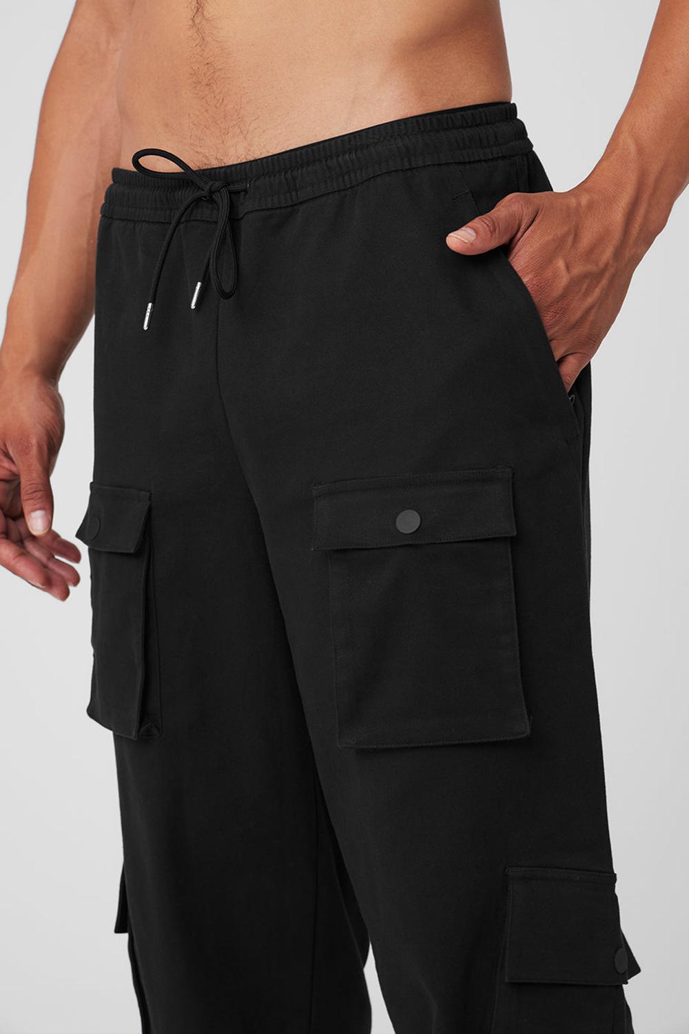 Black Alo Yoga Northstar Cargo Men Pant | KSA  XUI450736