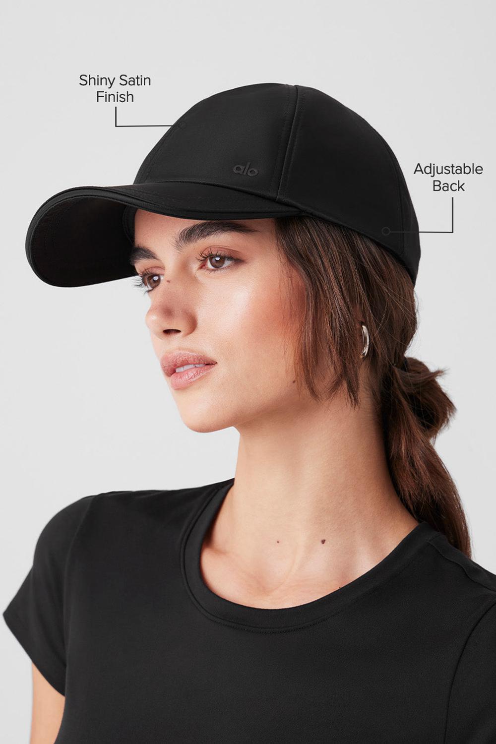 Black Alo Yoga Satin Off-Duty Men Cap | KSA  ONM413059