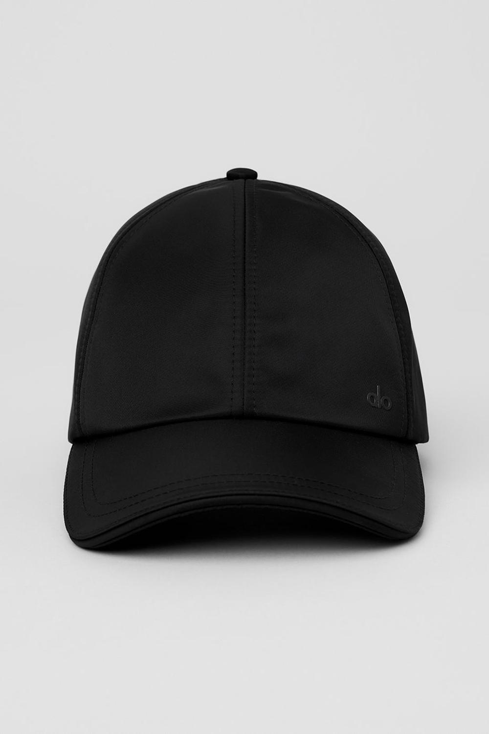 Black Alo Yoga Satin Off-Duty Men Cap | KSA  ONM413059