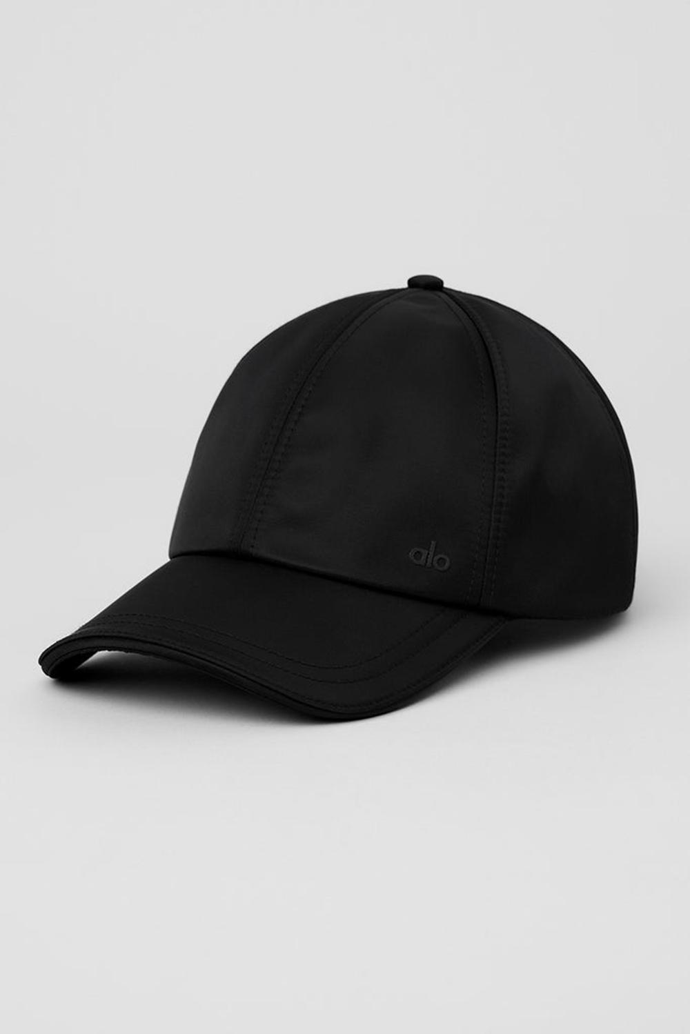 Black Alo Yoga Satin Off-Duty Women Cap | KSA  PWY693504