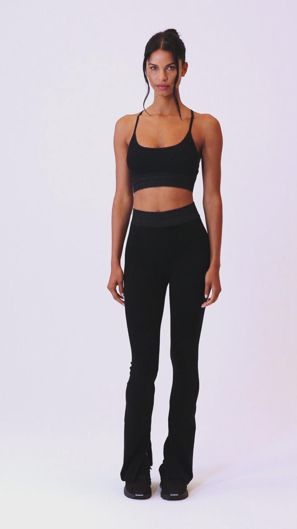 Black Alo Yoga Seamless Luxe Terry Cuddle Women Bra | KSA  LYS257304