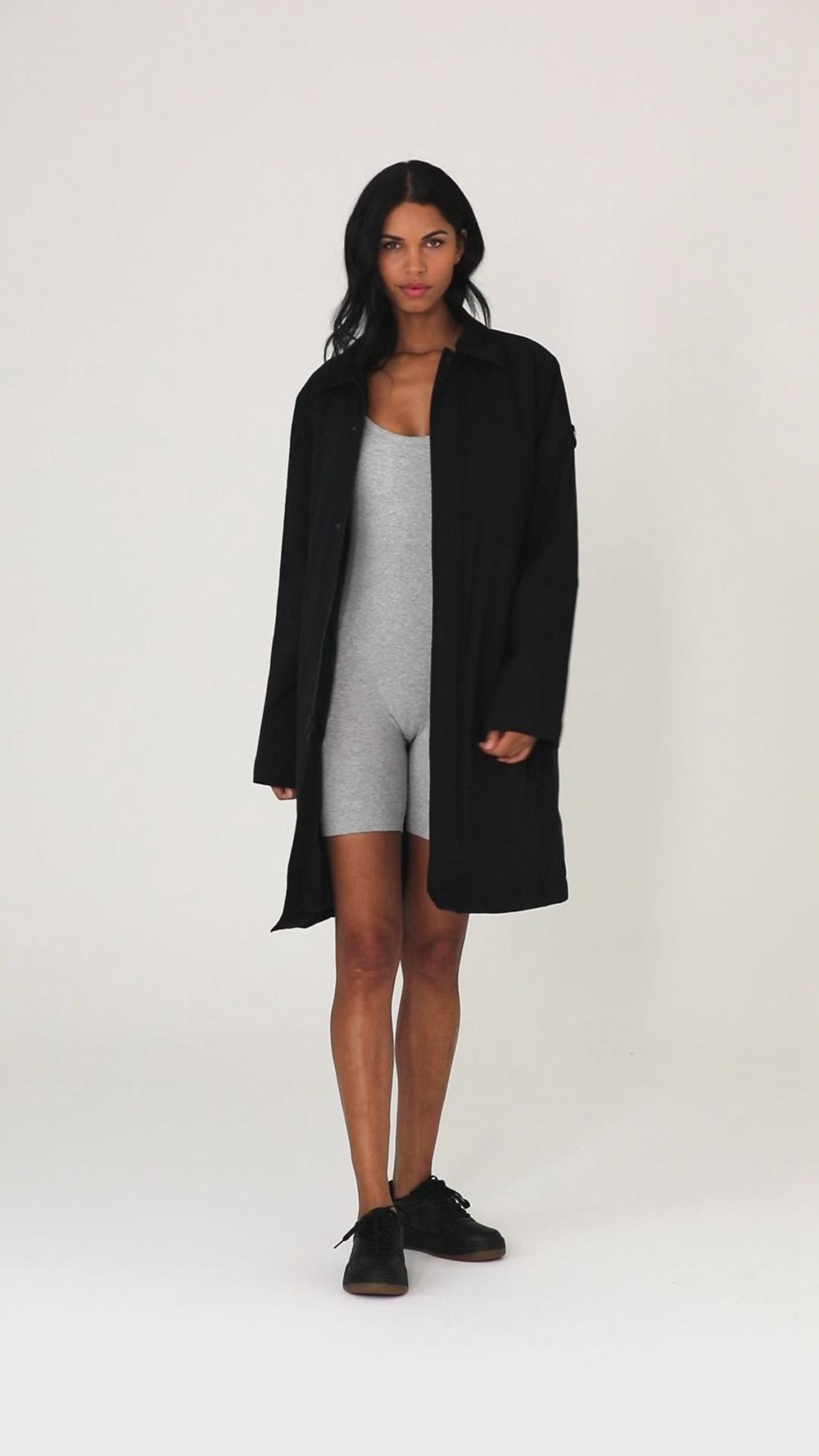 Black Alo Yoga Signature Women Overcoat | KSA  CDY049612
