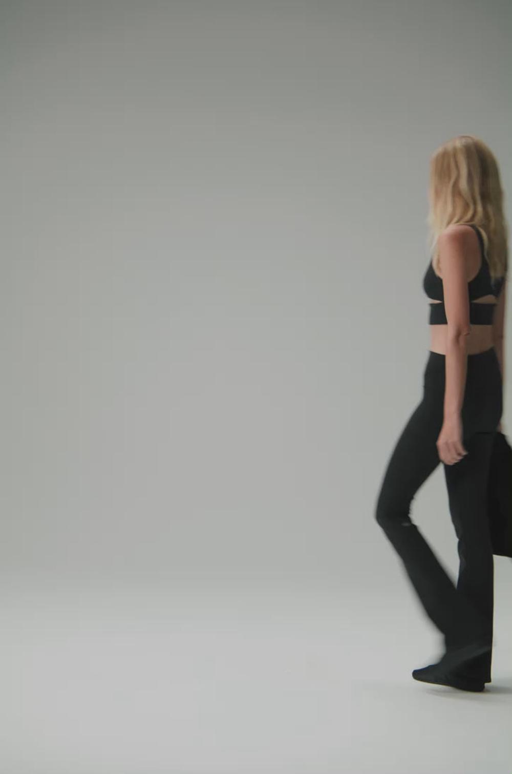 Black Alo Yoga Slit Women Bra | KSA  VTU852741