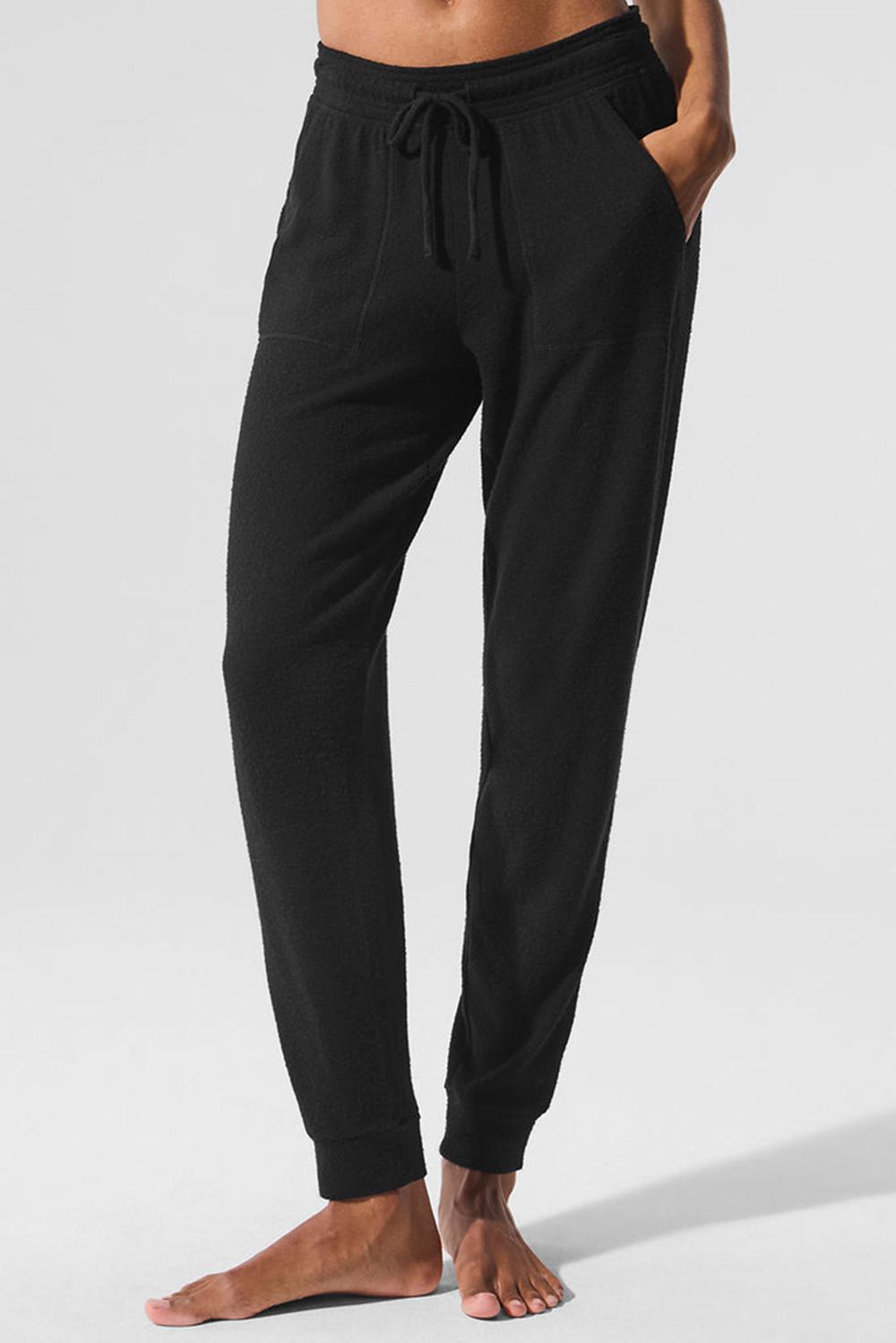 Black Alo Yoga Soho Women Sweatpant | KSA  OMC829351