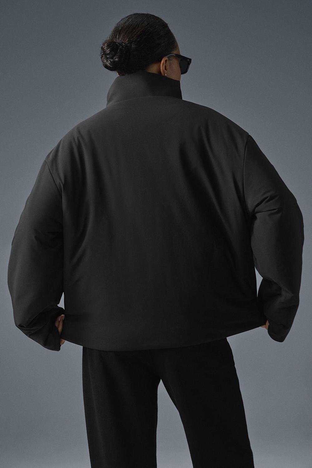 Black Alo Yoga Stretch Woven Notable Women Jacket | KSA  ZAG216485