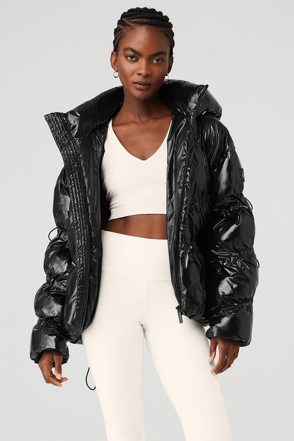 Black Alo Yoga Stunner Women Jacket | KSA  JTE316978