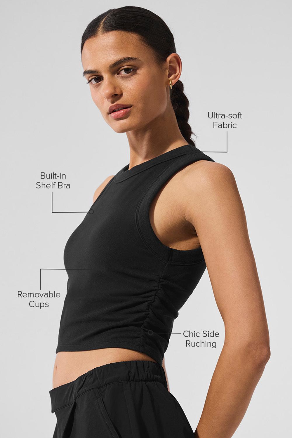 Black Alo Yoga Sway Women Bra Tank | KSA  BNF194830