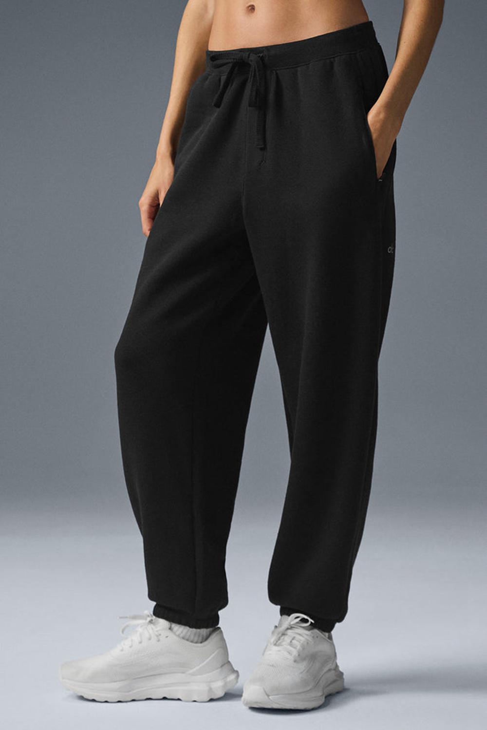 Black Alo Yoga Triumph Restore Women Sweatpant | KSA  UFM184395