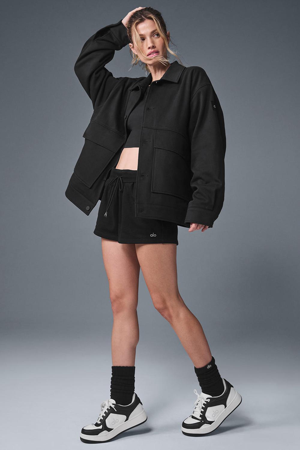 Black Alo Yoga Unisex One Up Women Jacket | KSA  PYF265019