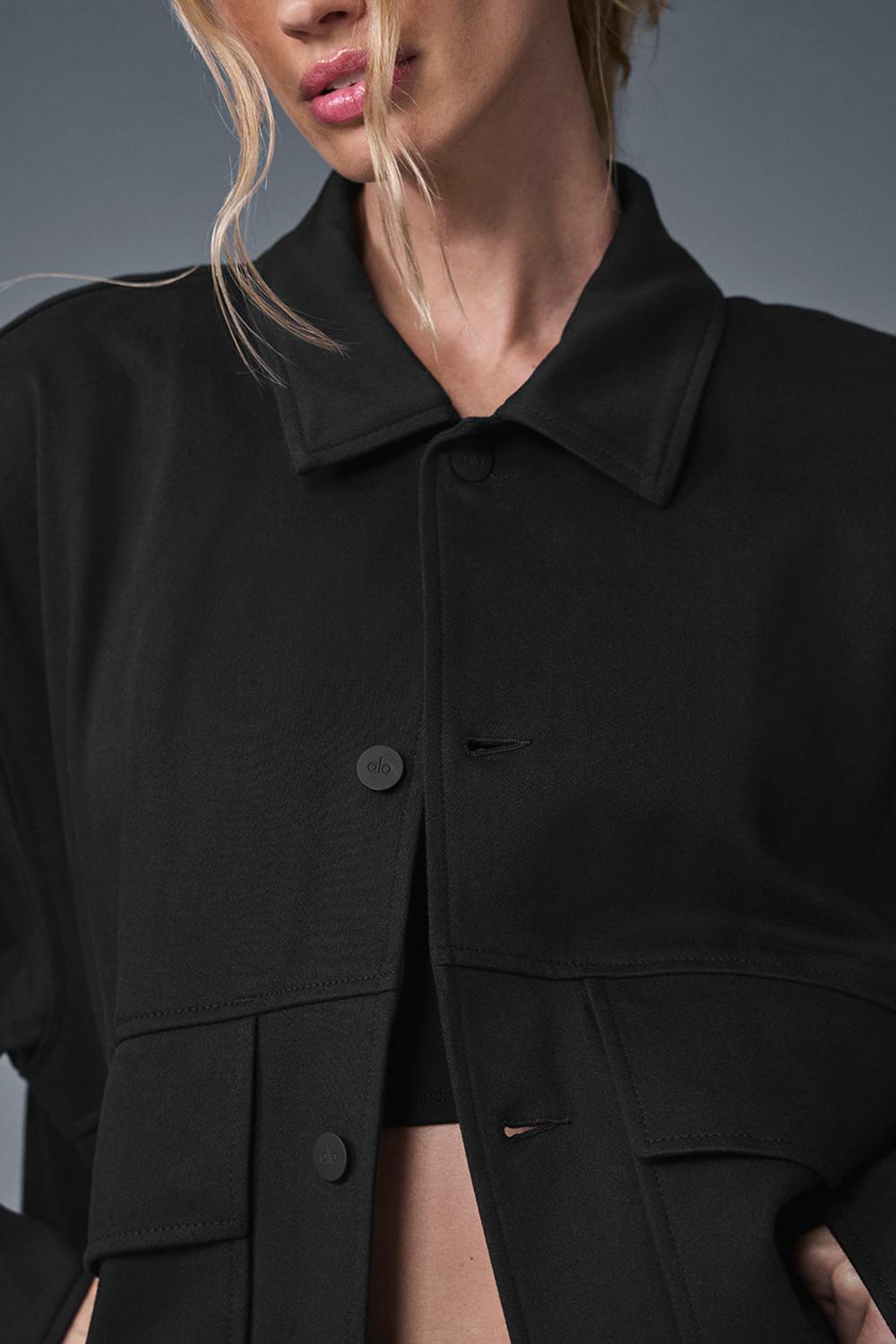 Black Alo Yoga Unisex One Up Women Jacket | KSA  PYF265019