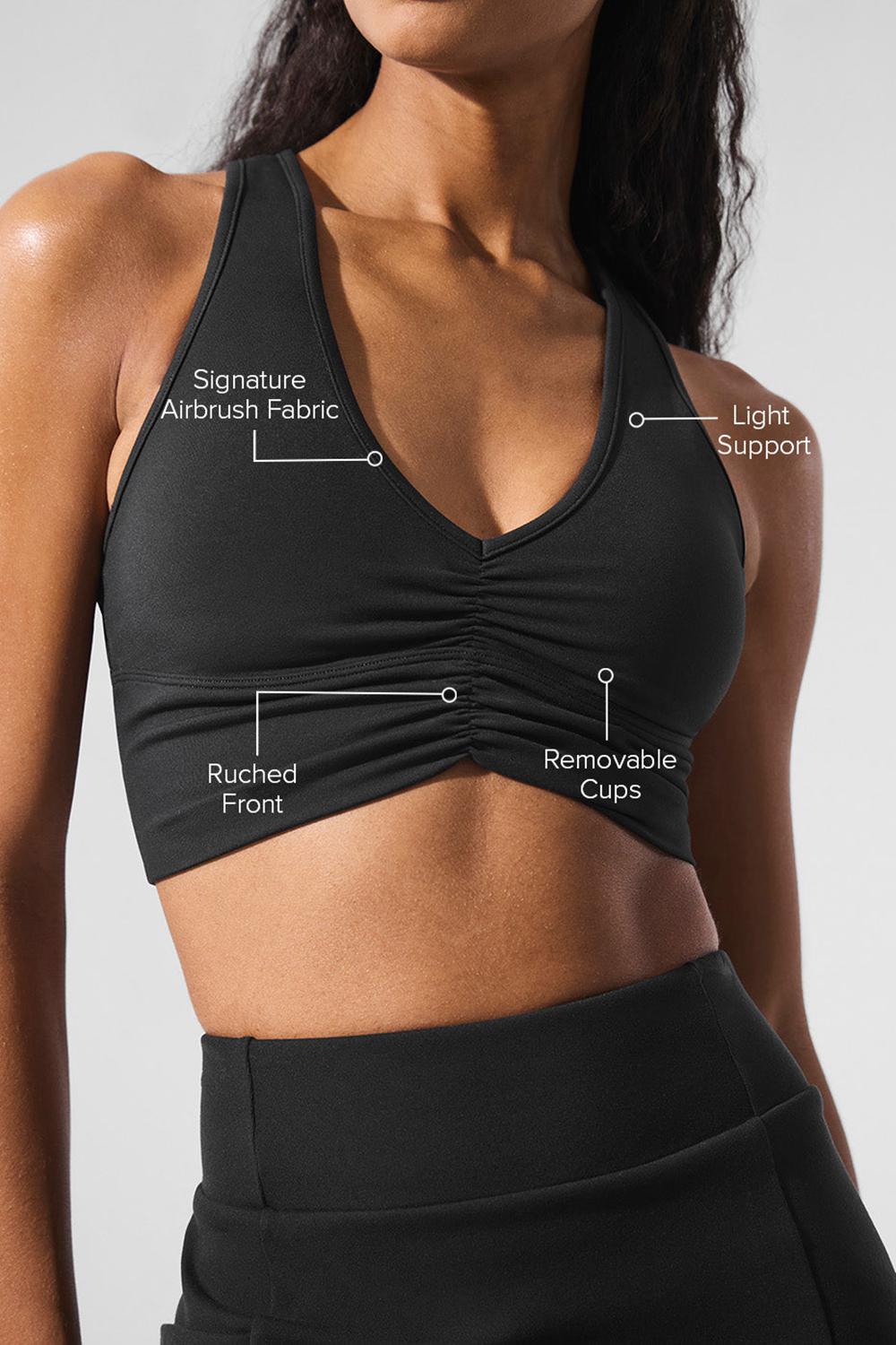 Black Alo Yoga Wild Thing Women Bra | KSA  DAB730849