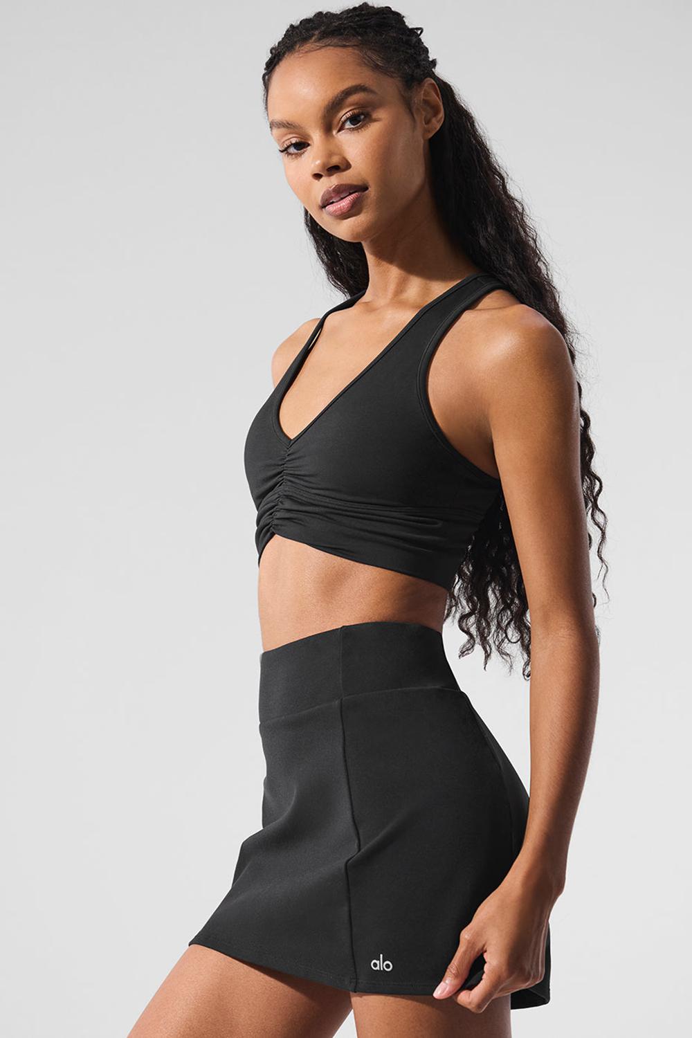 Black Alo Yoga Wild Thing Women Bra | KSA  DAB730849