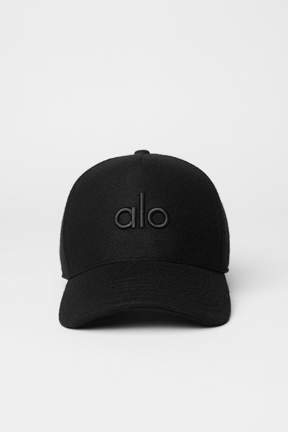 Black Alo Yoga Wool District Men Trucker Hat | KSA  RHC137625