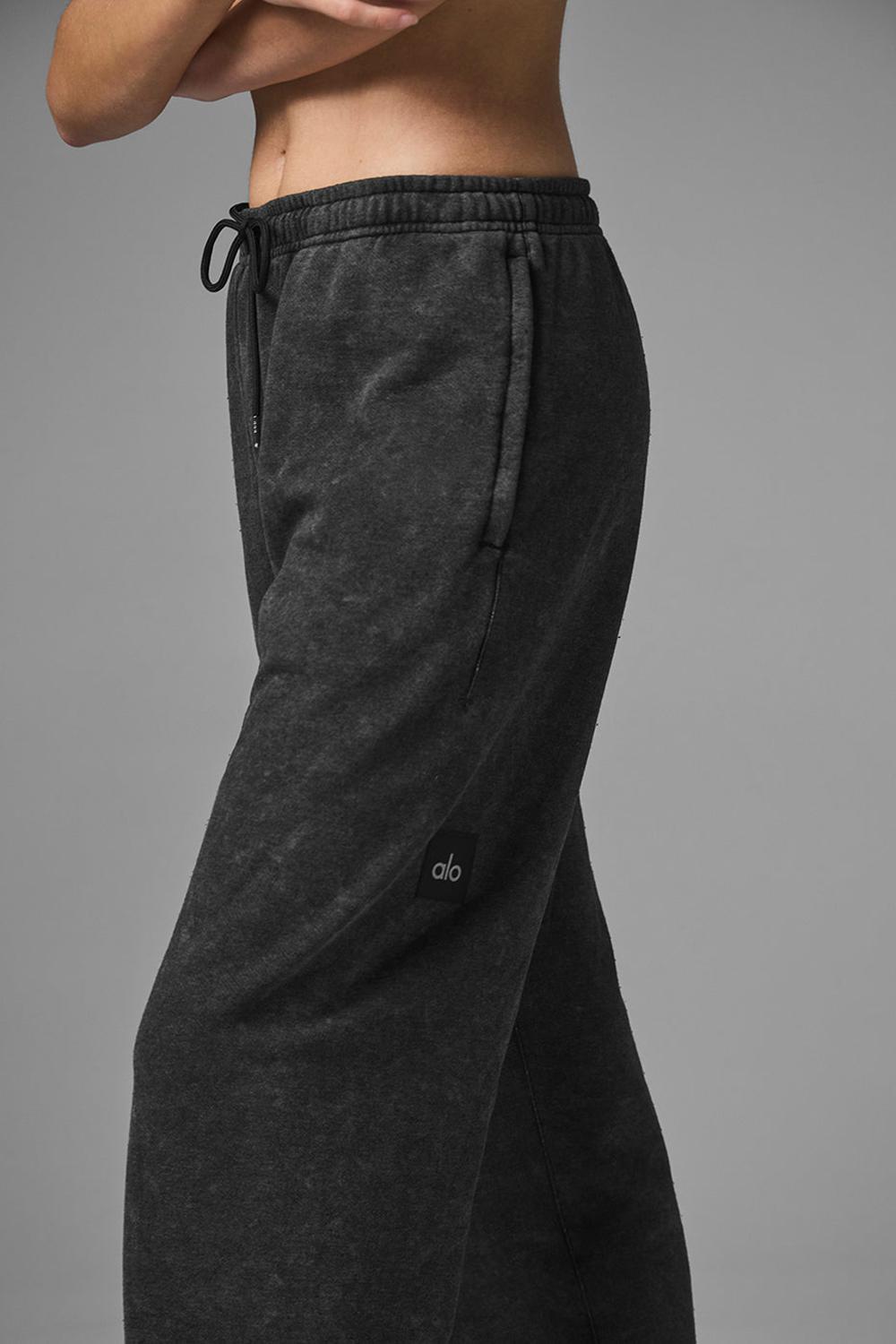 Black Wash Alo Yoga Chill Vintage Wash Women Sweatpant | KSA  XGD371908