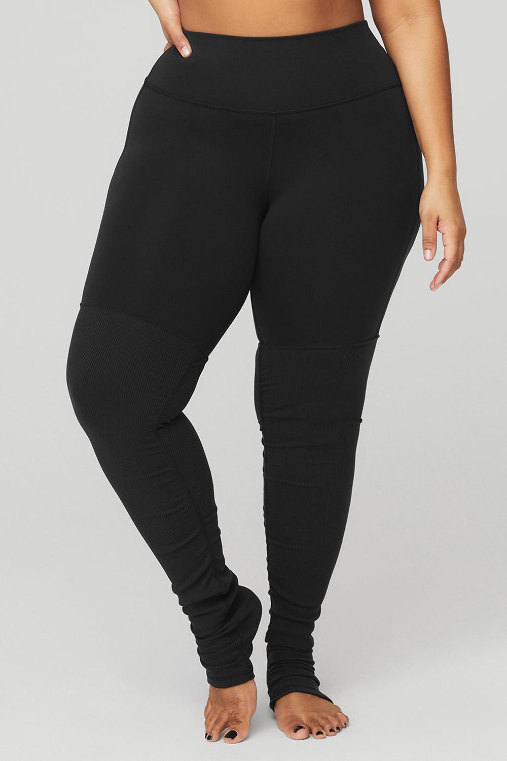 Black / Black Alo Yoga High-Waist Goddesss Women Legging | KSA  GYK851629