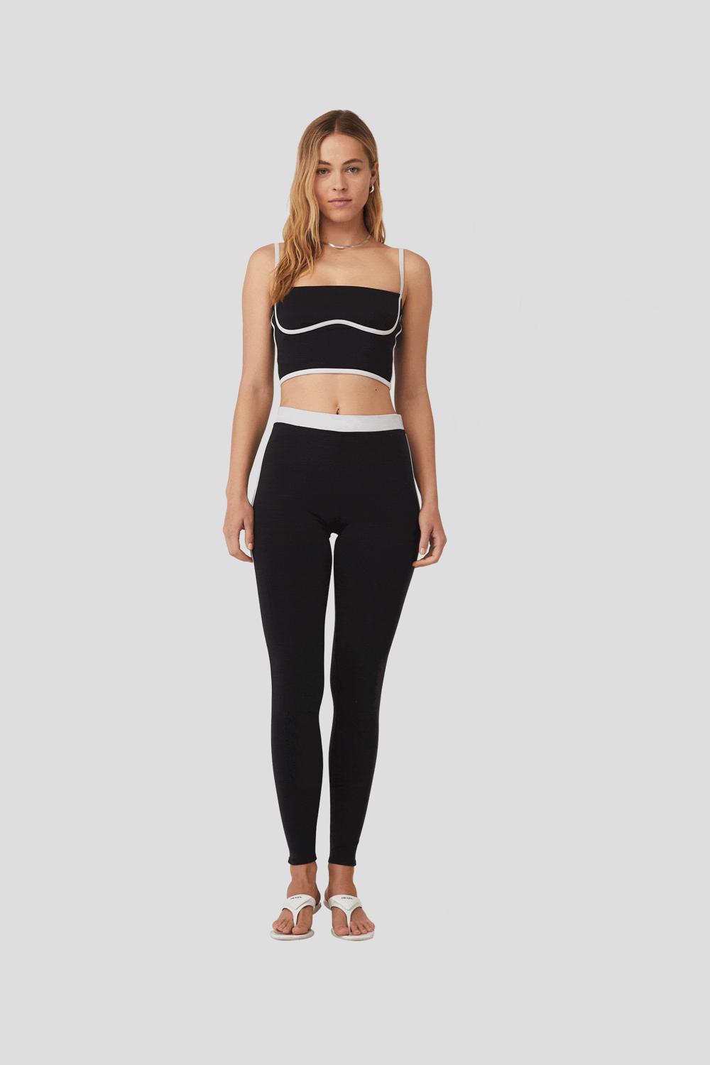Black / White Alo Yoga Airbrush High-Waist Streamlined Women Legging | KSA  LCP941285