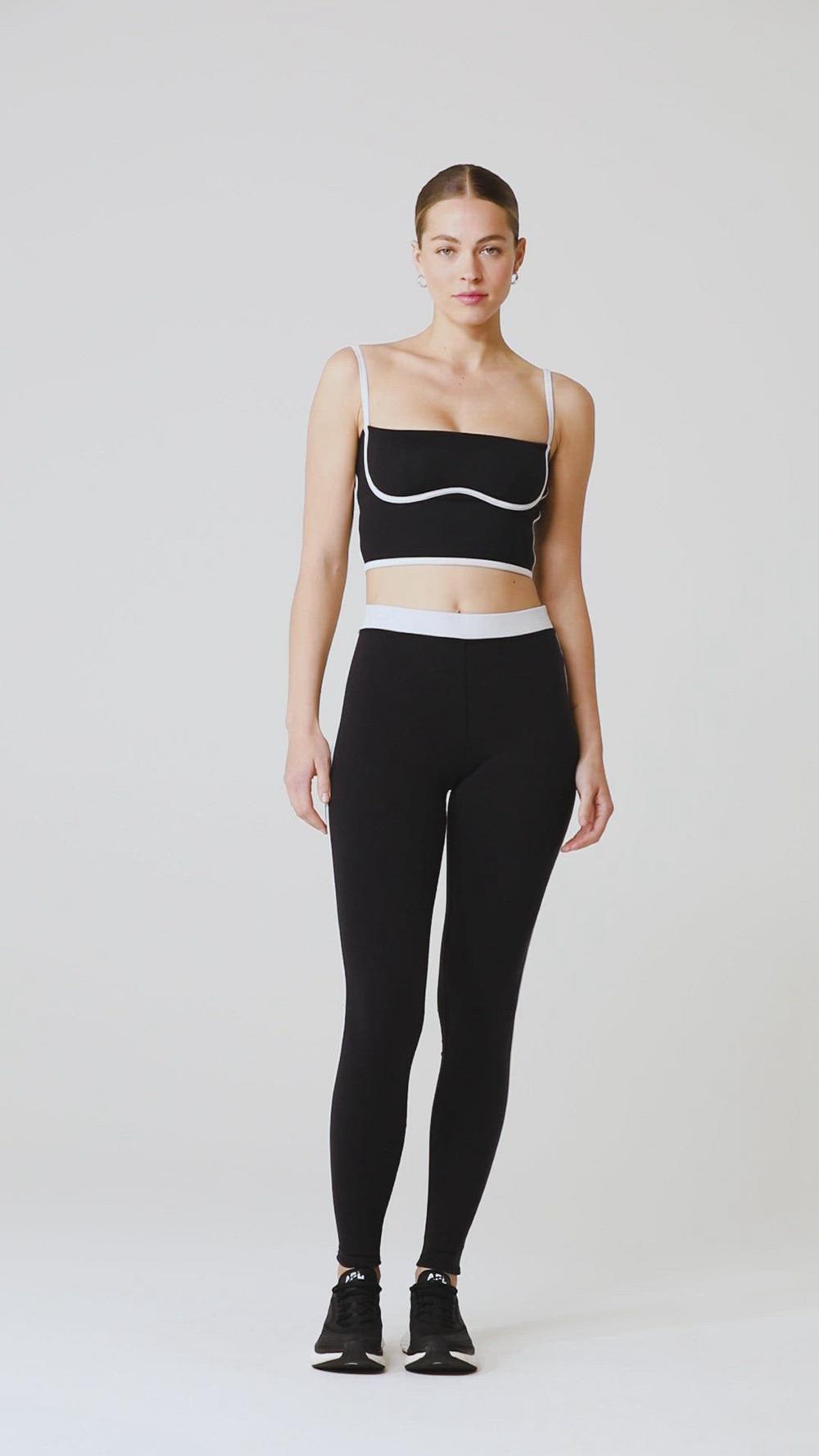 Black / White Alo Yoga Airbrush High-Waist Streamlined Women Legging | KSA  LCP941285