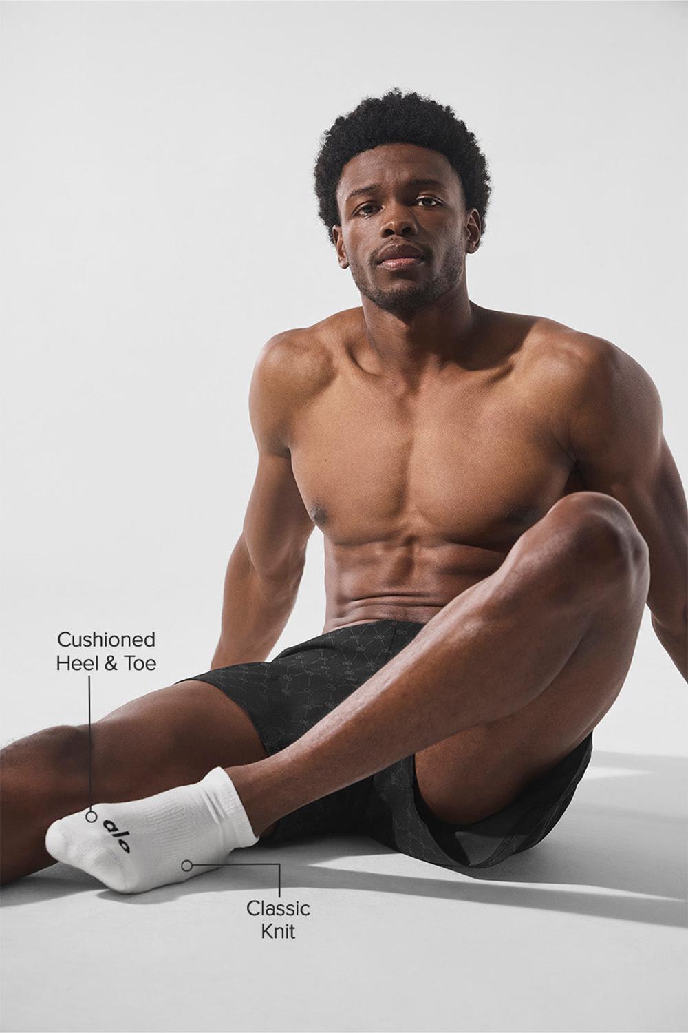 Black / White Alo Yoga Unisex Street Men Sock | KSA  LNK019658